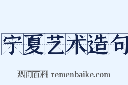 宁夏艺术造句是什么意思的图片